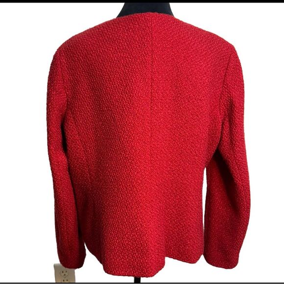 Talbots red tweed jacket size 16 - Picture 5 of 9